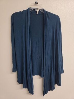 Popana Deep Teal Draped Open-Front Cardigan (0484)